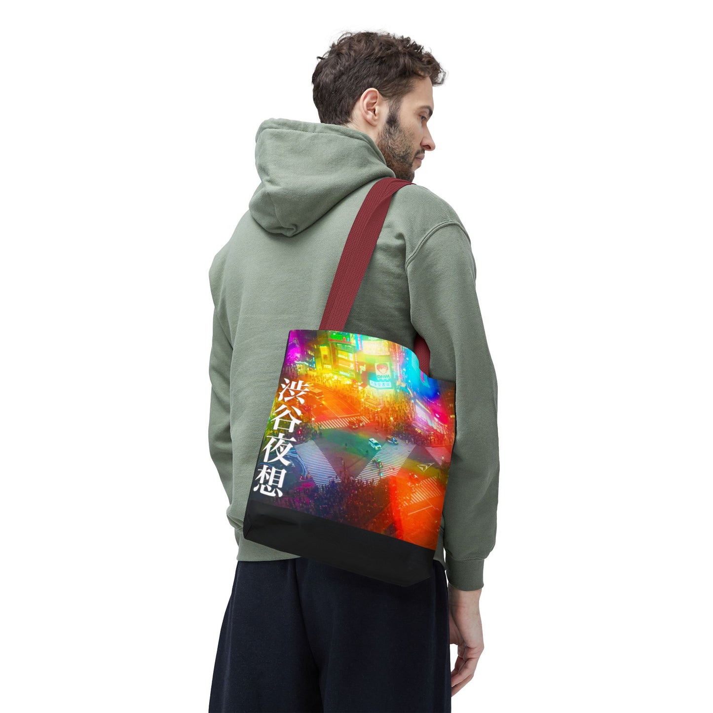 Shibuya Nocturn Art Tote — 渋谷夜想 | Personalized Kanji Name Available | WA-VISUALZ
