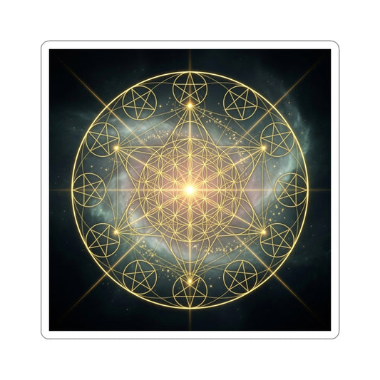 Sacred Geometry Gold Mandala Sticker