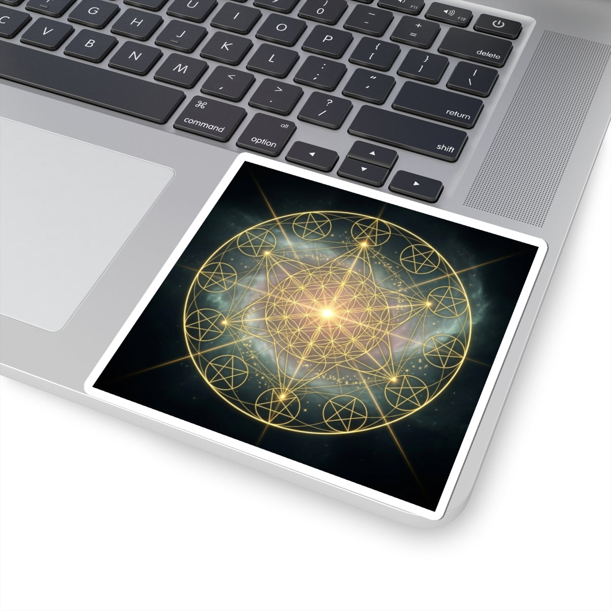 Sacred Geometry Gold Mandala Sticker